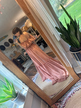 Load image into Gallery viewer, Preorder 6-8 week coral show off those shoulders chiffon dress