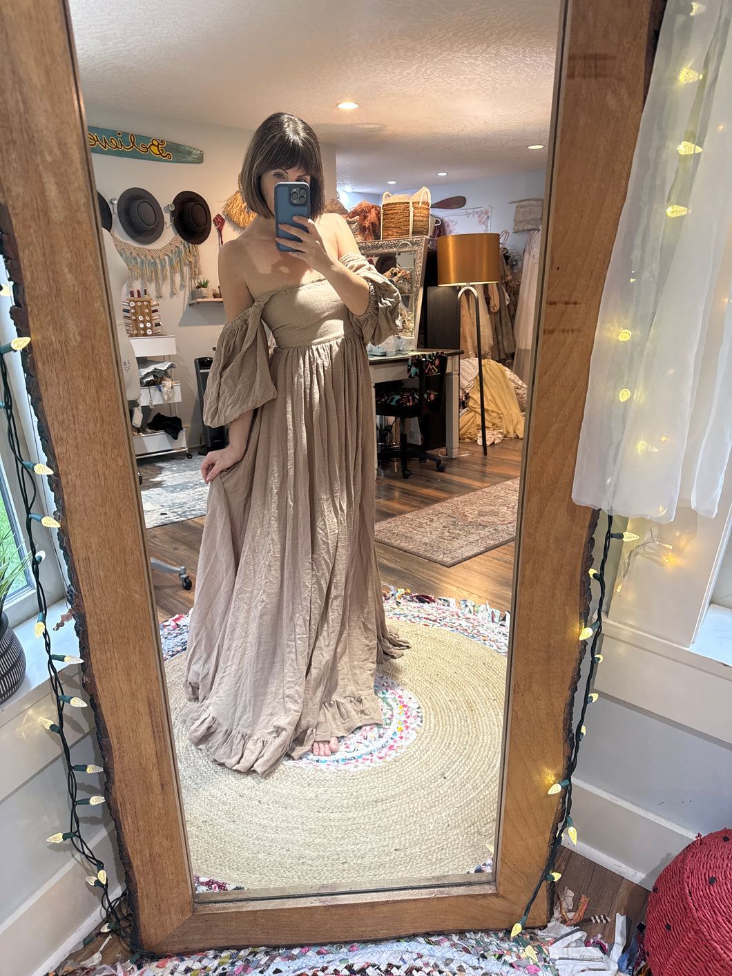 Ready to ship sale oh lover tan brown with 3/4 sleeve