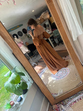 Load image into Gallery viewer, Ready to ship a new day dress in copper matte satin sale