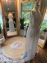 Load image into Gallery viewer, Ready to ship sale Wonderland two piece white silver sheer dress