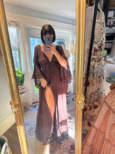 Load image into Gallery viewer, Hand dyed Dreams dress maxi length brown ready to ship