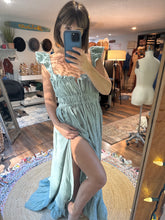 Load image into Gallery viewer, Ready to ship sale always and forever coastal blue dress cotton