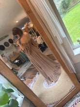 Load image into Gallery viewer, Two dress deal white two piece and always and forever tan with sleeves sale and ready to ship