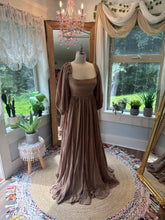 Load image into Gallery viewer, Sale ready to ship tan brown linen cotton oh lover dress