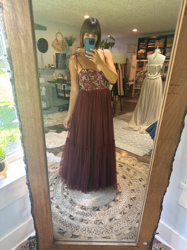 (Merlot) hey babe Merlot hand dye dress deal