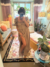 Load image into Gallery viewer, Sale Ready to ship tan brown  crinkle (double layer type) rapture dress
