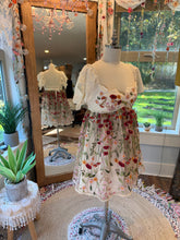 Load image into Gallery viewer, Sample sale Ready to ship one of a kind embroidery tulle floral short dress