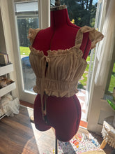 Load image into Gallery viewer, One of a kind green hand dyed two piece with beige always and forever top ready to ship flash sale