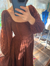 Load image into Gallery viewer, Reserved Meredith emerald and wine new style - Sonoma hand dyed embroidery lace dress