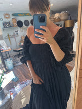 Load image into Gallery viewer, Ready to ship sale sugar sugar black linen cotton dress
