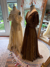 Load image into Gallery viewer, Flash sale two dress deal poetry cotton print and one of a kind hand dye sample dress brown ready to ship