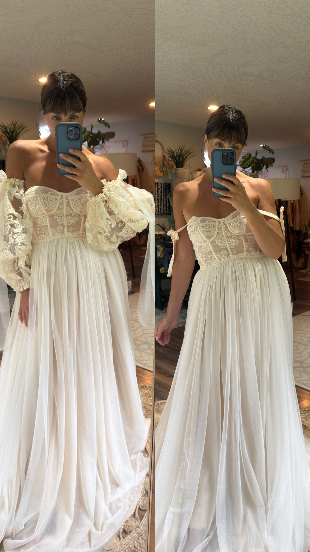 Preorder allow 4 -6 weeks The We Belong Together lace and tulle gown with detachable sleeves