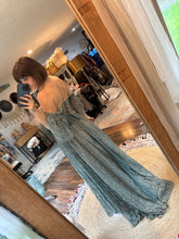 Load image into Gallery viewer, One of a kind lace embroidery hand dyed dress