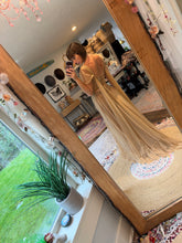 Load image into Gallery viewer, SALE love bird dark ivory lined with satin dress