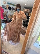Load image into Gallery viewer, The last of these Daydream dress in tan beige gauze fits small to xl sale ready to ship