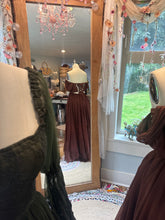 Load image into Gallery viewer, Two dress deal! Dark green euphoria dress with love bird deep rust (hand dyed) ready to ship