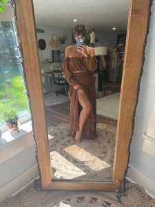 Ready to ship hand dyed two piece with poetry crinkle top