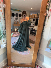 Load image into Gallery viewer, SALE  dark green blue ready to ship you glow girl dress cotton xs-xl