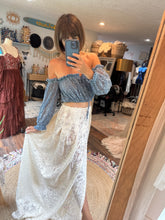 Load image into Gallery viewer, Three top, vintage lace skirt, Athena dress in brown sale ready to ship