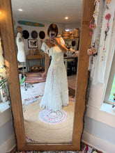 Load image into Gallery viewer, Sample sale satin and lace corset dress - low waist sheer bottom
