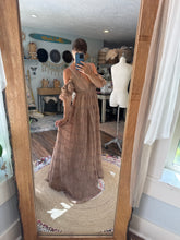 Load image into Gallery viewer, Ready to ship tan chiffon Blessed dress comes with bodysuit