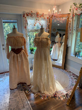 Load image into Gallery viewer, Ready to ship two skirts two tops deal- embroidered cotton ivory skirt with ivory always top and one of a kind hand dyed set