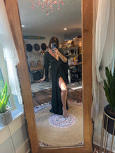 Load image into Gallery viewer, Hand dyed Dreams dress maxi length emerald green ready to ship