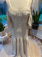 Load image into Gallery viewer, New - we belong top and so Sara skirt in crochet type machine lace ivory beige ready to ship