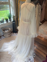 Load image into Gallery viewer, Ivory tulle robe comes with slip dress ready to ship sale