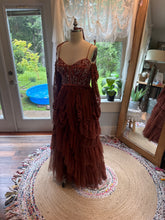 Load image into Gallery viewer, Ready to ship one of a kind hey babe with sleeves and ruffle overlay