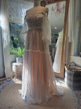 Load image into Gallery viewer, One of a kind lace dress with vintage lace bodice ready to ship sale