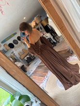 Load image into Gallery viewer, A new day stretchy dark Brown dress sale ready to ship
