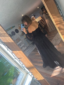 Preorder allow 6-8 week you glow girl black sheer lace dress