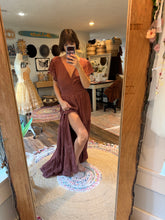 Load image into Gallery viewer, THREE DRESS DEAL  sale Ready to ship smitten dress off white tulle, soul mate brown cotton and lace, sale poetry dress brown floral chiffon