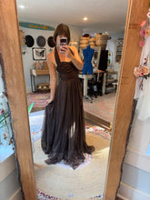 Load image into Gallery viewer, Hand dye deep brown love bird dress ready to ship sale
