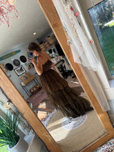 Load image into Gallery viewer, One top, one skirt, one tie on wrap skirt sheer all ready to ship (hand dyed)