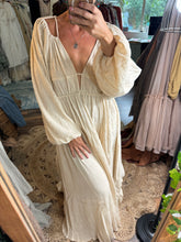 Load image into Gallery viewer, SALE ON the new Purely Abundant dress ready to ship in crepe crinkly cotton creamy ivory