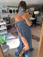 Load image into Gallery viewer, Ready to ship always and forever dress denim blue linen cotton