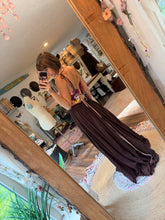 Load image into Gallery viewer, One of a kind imperfect sample sale with floral embellishments ready to ship dress