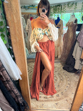 Load image into Gallery viewer, New- preorder the two piece Kismet embroidery with tier rust skirt (allow 6-8 week)