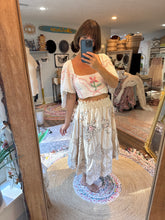 Load image into Gallery viewer, Trista’s closet destash - skirt and top one of a kind made from vintage materials.