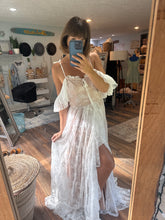 Load image into Gallery viewer, End of summer sale Ready to ship lace poetry dress lined in nude