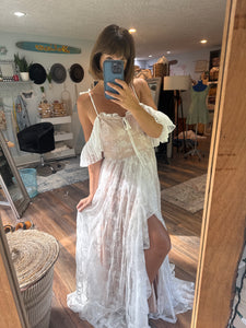 End of summer sale Ready to ship lace poetry dress lined in nude