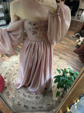 Load image into Gallery viewer, Pre-order customized one of a kind oh lover dress and coffee rose chiffon allow 6 to 9 weeks