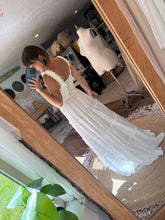 Load image into Gallery viewer, Ready to ship sale rosette off white matte satin