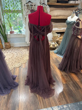 Load image into Gallery viewer, Ready to ship lovebird hand dyed rusty brown dress