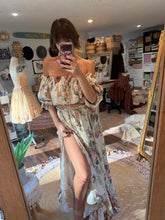 Load image into Gallery viewer, SALE Preorder cotton print two piece Nothing quite like you set with maxi skirt fits xs to xl allow 6 weeks