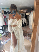 Load image into Gallery viewer, Ready to ship embroidery lace two piece (sheer)