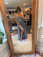 Load image into Gallery viewer, Slight dye flaw ready to ship sale hey babe with seperate wrap skirt periwinkle