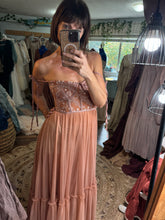 Load image into Gallery viewer, RESERVED Ready to ship hey babe Rose Brown hand dyed maternity friendly dress